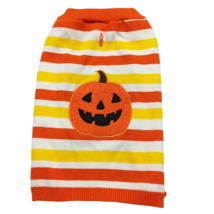 Martha Stewart Pets Halloween Dog Striped Orange Pumpkin Sweater Costume Large - £17.05 GBP