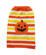 Martha Stewart Pets Halloween Dog Striped Orange Pumpkin Sweater Costume... - £17.20 GBP