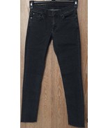 7 For All Mankind Black Denim Jeans Roxanne Made in USA Size 28 - £21.25 GBP