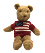 Vintage Teddy Bear Plush Wearing Patriotic Flag Sweater B Moss Co Origin... - £35.10 GBP