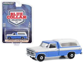 1975 Ford F-100 Ranger XLT Pickup Truck with Camper Shell Wind Blue and ... - £17.39 GBP