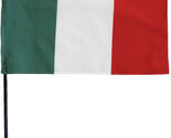 Italy - 8"X12" Stick Flag - 8" x 12", Without Fringe - $11.94