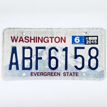 2015 United States Washington Evergreen Passenger License Plate ABF6158 - £7.38 GBP