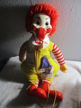 VINTAGE 1978 RONALD MCDONALD 21" CLOWN DOLL W/ PURPLE GRIMACE &amp; WORKING ... - $74.24