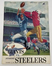 Nov 13 1960 NY Giants vs Pittsburgh Steelers Football Program Yankee Sta... - £22.37 GBP