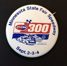 1978 Amsoil 300 Auto Racing Minnesota State Fair Speedway Button Pin 1.5&quot; - £9.37 GBP