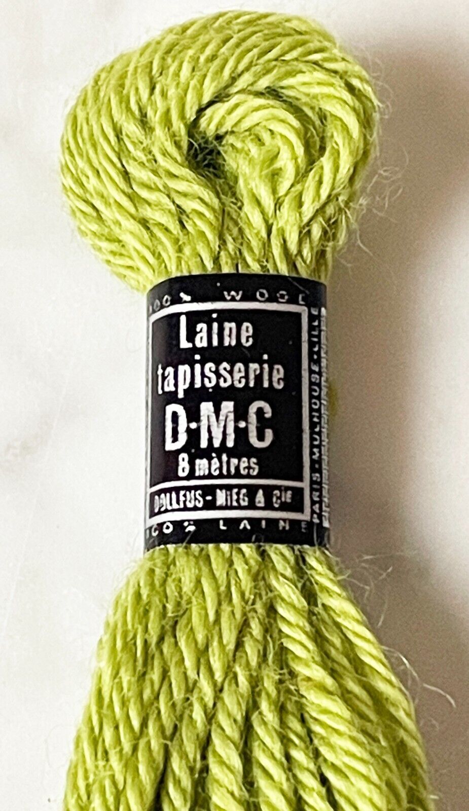 DMC Laine Tapisserie France 100% Wool Tapestry Yarn - 1 Skein Yellow Gre... - $1.85