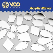 VDD 30/60Pcs Mix Size Acrylic Mirror Sewing Rhinestones Sew On DIY Craft... - £37.33 GBP