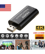 Hdmi To Usb 2.0 Video Capture Card 1080P Hd Recorder Game / Video Live S... - £23.59 GBP