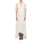 Chloe Silk Chiffon Dress Vintage 2017 Ivory / Blush FR38/US6  $4400 - £890.61 GBP