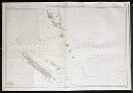 Nautical Chart New Hebrides Islands Admiralty Caledonia Pacific Admiralty 1971 - £50.90 GBP