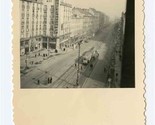 Budapest Hungary Street Scene Black &amp; White Photo 1946 Street Car - £13.92 GBP