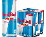 Red Bull Sugar Free Energy Drink, 12 fl oz 355 ml, Pack of 4 Cans - £31.45 GBP