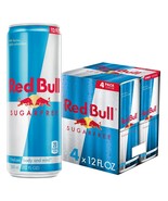 Red Bull Sugar Free Energy Drink, 12 fl oz 355 ml, Pack of 4 Cans - £31.23 GBP