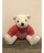 Gund Sweetie Pie Bears White Polar Pink Sweater 5 Point Articulation 8” ... - £11.89 GBP