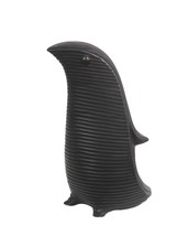 10 1 2 Inch Tall Black Ceramic Abstract Penguin Statue - £32.60 GBP