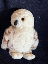 Ark Toys Premier Collection White w Brown Plush OWL Stuffed Animal – 7 inches hi - £9.16 GBP