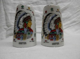 Vintage Indian Native American Salt Pepper set chief running water Tower... - €17,27 EUR