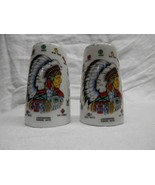 Vintage Indian Native American Salt Pepper set chief running water Tower... - €17,28 EUR