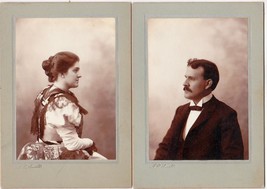 Dr. Fred Cutler Russell, Sr. &amp; Wife Carrie Farrington Cabinet Photo - Newbury VT - $34.50