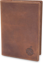 Leather Travel Wallet with Passport Holder - Genuine Leather Case with RFID Bloc - £34.49 GBP