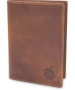 Leather Travel Wallet with Passport Holder - Genuine Leather Case with R... - £34.45 GBP