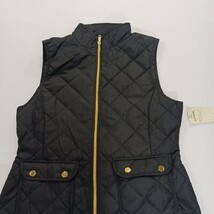 St John's Bay RN#93677 Women's Black Quilted Puffer Full Zip Vest Pockets Sz XS image 11