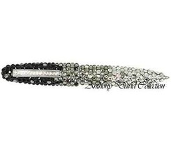 Anthony David Black Crystal Metal Ball Point Writing Pen with Swarovski Crystals - £21.35 GBP