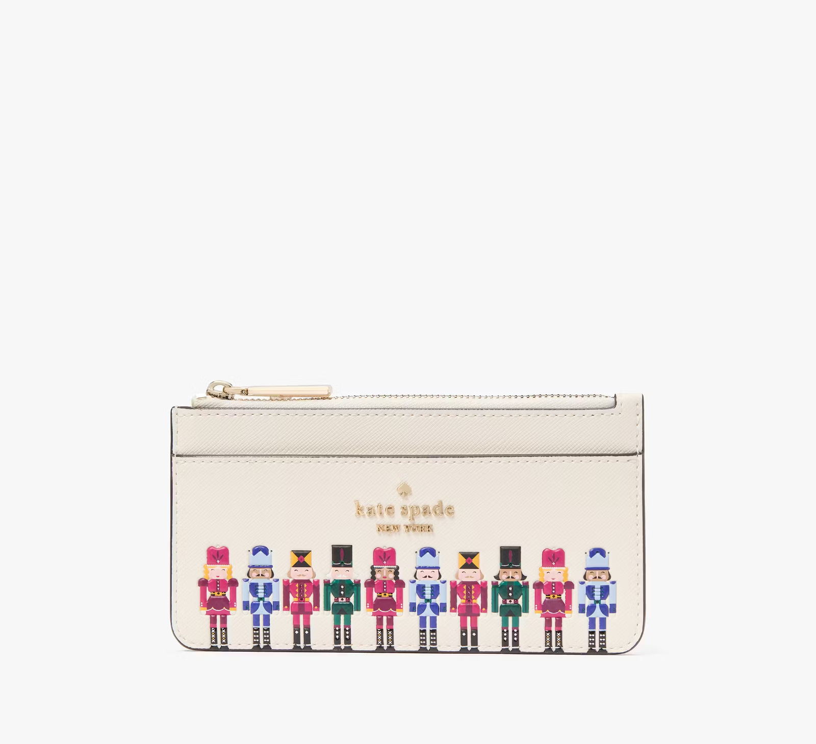 Kate Spade Nutcracker Larrge Slim Cardholder Wallet KJ071 NWT Meringue White