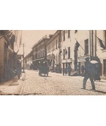 Vintage RPPC Postcard Lviv Ukraine Street Scene Horse Cart Shops Flags c... - €17,11 EUR