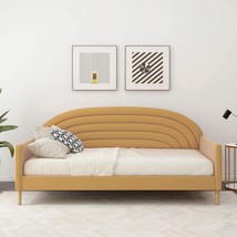 Twin size Mid-Century Modern Yellow Velvet Upholstered Daybed - $12,143.09 MXN