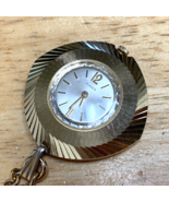 Vintage Timex Lady Gold Tone Aluminum Hand-Wind Necklace Pendant Pocket ... - $28.87