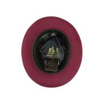 Men Bruno Capelo Dress Hat Australian Wool Homburg Godfather GF104 Burgundy image 4