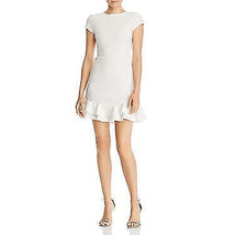 Aqua Womens Ruffled Cap Sleeve Flounce Dress, White, Size Medium - £26.53 GBP
