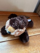 Cute Aurora Brown Plush Floppy BEAVER Stuffed Animal  - 4 inches tall x 9 x 4 in - £9.02 GBP