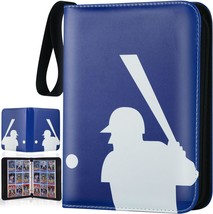 Trading Card Binder with Sleeves, 9 Pocket Baseball Card Bind (900 pockets,Blue) - £18.53 GBP