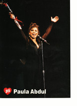 Paula Abdul PC Quest teen magazine pinup clipping hands in the air yea  - $3.50