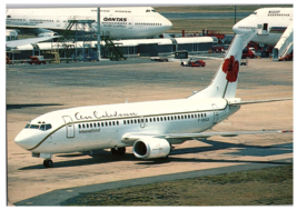 Air Caledonie International Boeing 737 300 at Sydney Airplane Postcard - $9.89