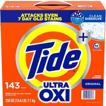 Tide HE Ultra Oxi Powder Laundry Detergent, Original, 250 Ounce - $61.79 CAD