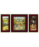 The Garden of Earthly Delights By Bosch 3 Framed Finest Quality Prints - $184.64 CAD