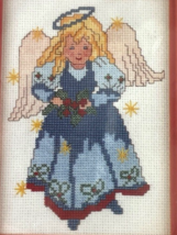 Candamar Stamped Cross Stitch ANGEL Kit 601 5&quot; x 7&quot; Christmas Craft Decor - €13,57 EUR