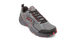 Fila Men&#39;s Running Shoes Size 8 Allenium Memory Foam Cool Max Red Gray Black $75 - £47.06 GBP