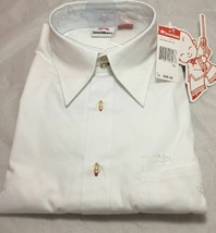 $99.00 New Touchbase Men&#39;s Dress Shirts Long Sleeves 100% Cotton White - $14.84+