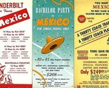3 Mexico Tour Brochures 1958 Bachelor Party Rail and American Airlines A... - £13.96 GBP