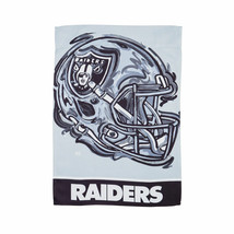 Raiders Las Vegas Oakland NFL Football Helmet Suede Garden Flag 18 x 12.5&quot; - £15.81 GBP