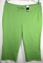 New York &amp; Co Women&#39;s Green Cotton Capri Pants -Pockets- Size XL - £23.58 GBP