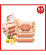 Refreshing Lemon Citrus Flushable Wipes - Eco-Friendly, 100% Plant-Based... - $770.75 MXN