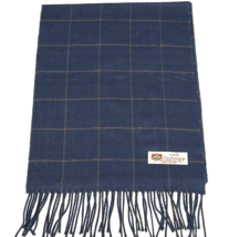 Men&#39;s Winter Warm 100% Cashmere Scarf Wrap England Made Plaid Blue / Coffee #K06 - £7.46 GBP