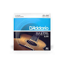 D&#39;Addario Silk &amp; Steel 12-String Folk EJ35 011&quot;-.047&quot; Guitar Strings - £27.86 GBP
