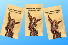 3 Pack Chaplet of Saint Michael &amp; the Nine Choirs of Angels Trifold Prayer Card - £7.00 GBP